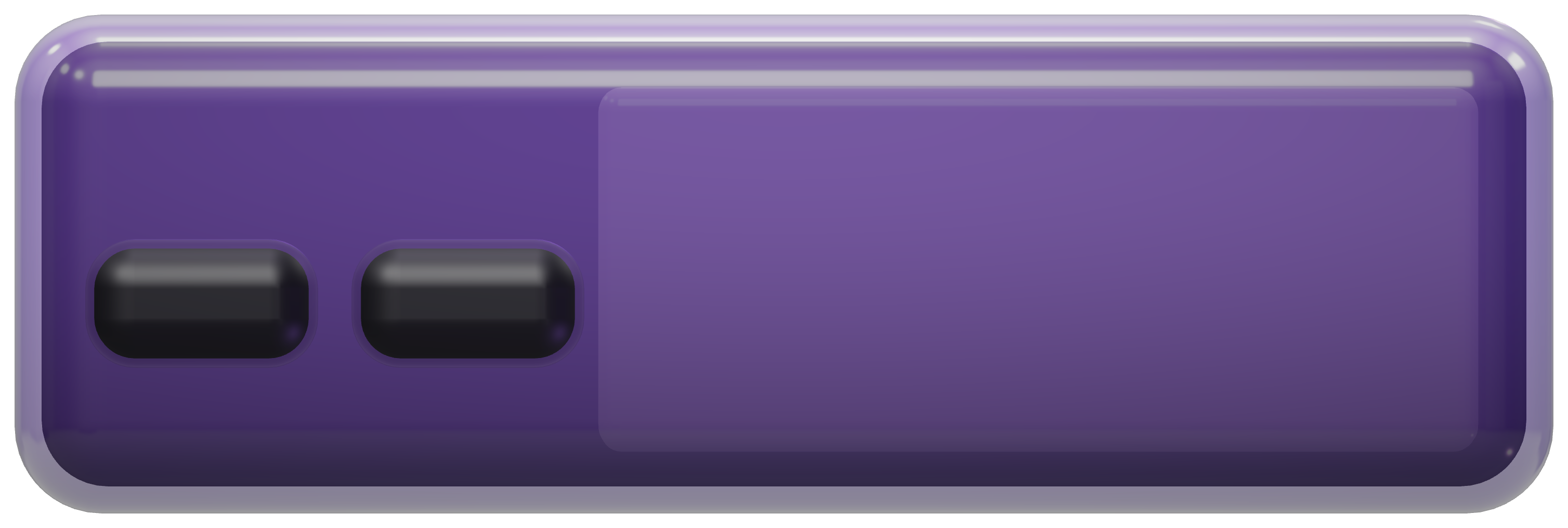 The edge of the ZA01 with two ports and a blank plate